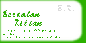 bertalan kilian business card